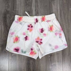 Athletic Works Women's Athletic White Floral Running Shorts Large